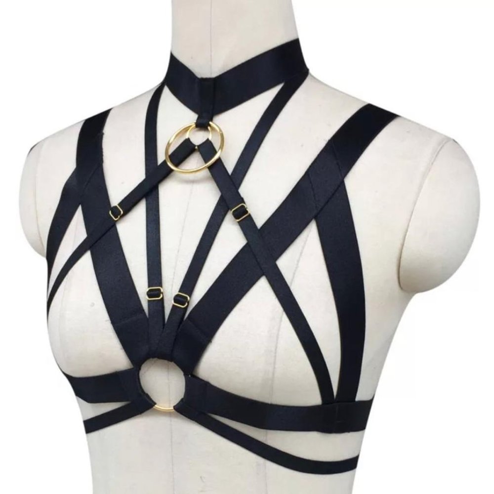 Hot Women harness Bra body crop top Spande…